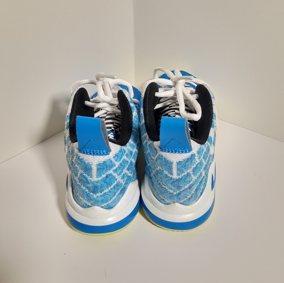 NIKE LEBRON XVII BQ5595-434 KIDS SHOES BLUE - Picture 5 of 9